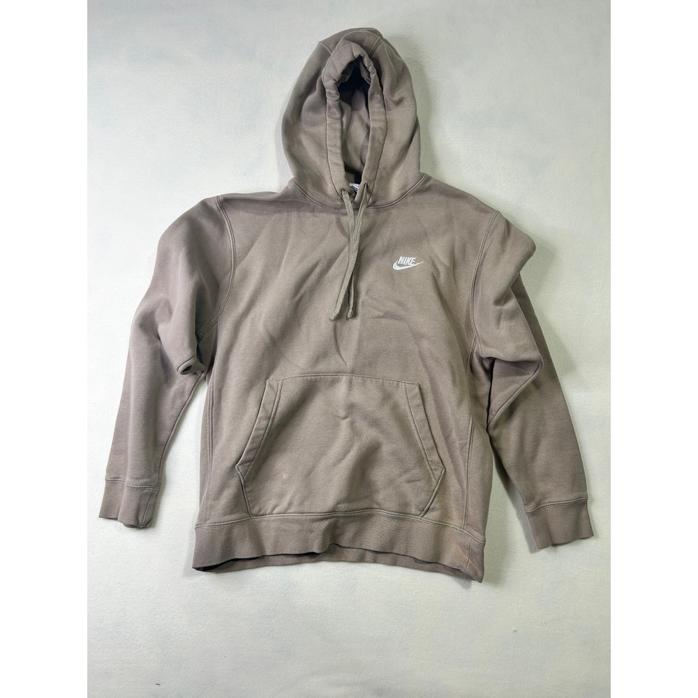 Nike‎ Sportswear Club Fleece Pullover Hoodie Mens Medium Taupe Brown BV2654-203